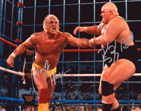 Hulk Hogan & King Kong Bundy dual signed 11x14 Photo