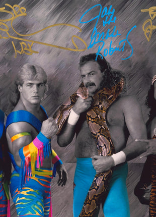 Marty Jannetty, Shawn Michaels, Jake Roberts & Jimmy Snuka multi-signed 11x14 Photo