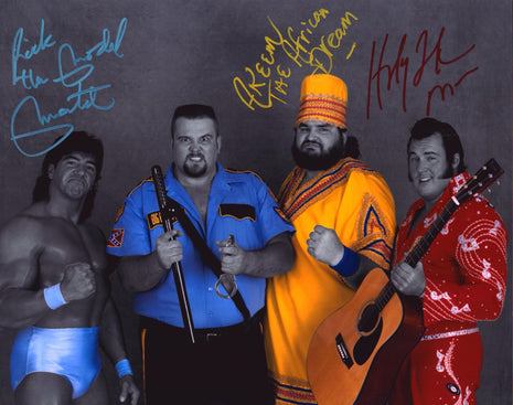 Rick Martel, Akeem & Honky Tonk Man triple signed 11x14 Photo