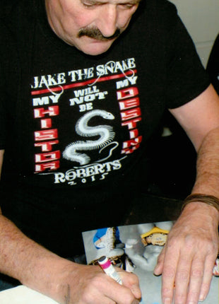 Marty Jannetty, Shawn Michaels, Jake Roberts & Jimmy Snuka multi-signed 11x14 Photo