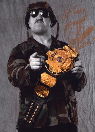 Sgt Slaughter signed 11x14 Photo