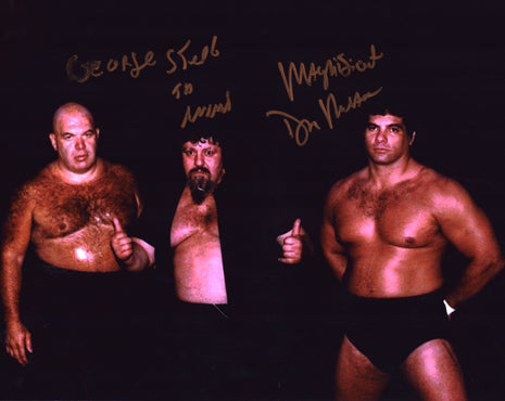 George Steele & Don Muraco dual signed 11x14 Photo