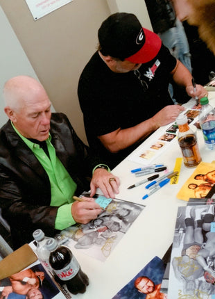 Lex Luger, Ric Flair, Arn Anderson, Tully Blanchard & JJ Dillon multi-signed 11x14 Photo