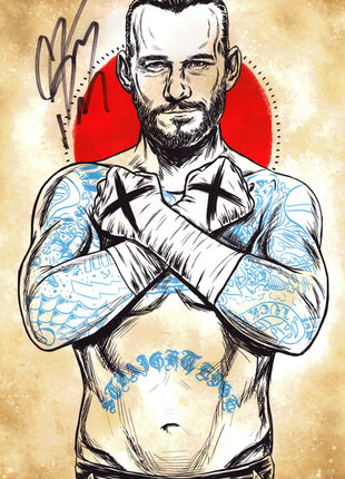 CM Punk signed 11x17 Photo (w/ JSA)