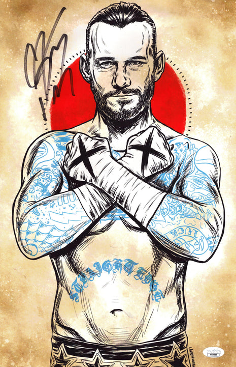 CM Punk signed 11x17 Photo (w/ JSA)