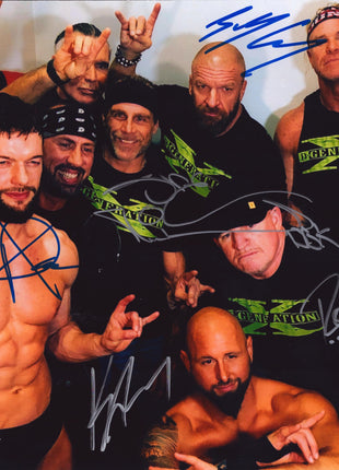 Scott Hall, Finn Balor, Billy Gunn, Shawn Michaels, Road Dogg, Luke Gallows, X-Pac & Karl Anderson multi-signed 11x14 Photo