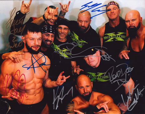 Scott Hall, Finn Balor, Billy Gunn, Shawn Michaels, Road Dogg, Luke Gallows, X-Pac & Karl Anderson multi-signed 11x14 Photo