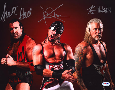 Scott Hall, X-Pac & Kevin Nash triple signed 11x14 Photo (w/ PSA)