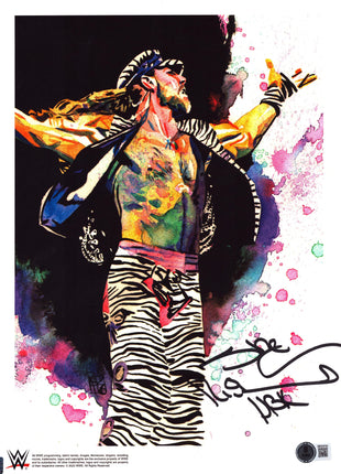 Shawn Michaels signed 11x14 Schamberger Art (w/ Beckett)