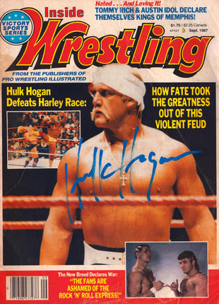 Hulk Hogan signed Inside Wrestling Magazine September 1987