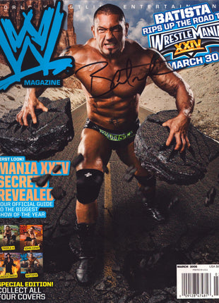Batista signed WWE Magazine March 2008