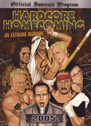 Sabu, Rhino, New Jack, Francine, Danny Doring, Mikey Whipwreck & Ian Rotten multi-signed Hardcore Homecoming Program