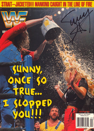 Sunny signed WWF Magazine September 1996