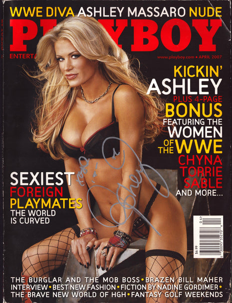 Ashley Massaro signed Playboy Magazine April 2007 (Adults 18+ only)