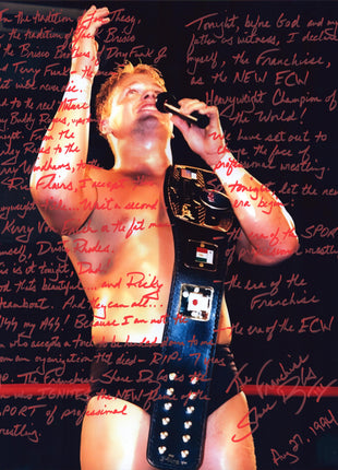 Shane Douglas signed 11x14 Photo (ECW Promo Inscription)
