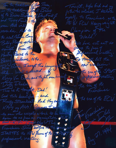 Shane Douglas signed 11x14 Photo (ECW Promo Inscription)