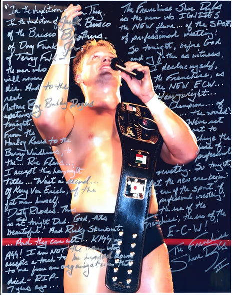 Shane Douglas signed 11x14 Photo (ECW Promo Inscription)