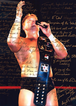 Shane Douglas signed 11x14 Photo (ECW Promo Inscription)