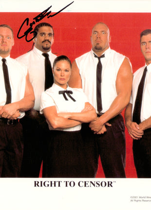 Val Venis & Godfather dual signed 8x10 Photo