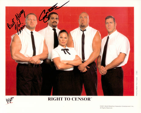 Val Venis & Godfather dual signed 8x10 Photo