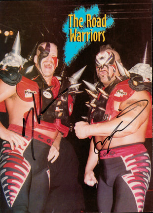 Roadwarriors - Hawk & Animal dual signed Magazine Page