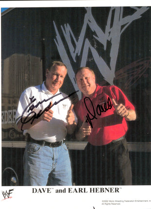 Earl Hebner & Dave Hebner dual signed 8x10 Photo