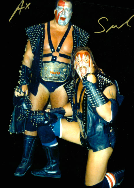Ax & Smash dual signed 8x10 Photo