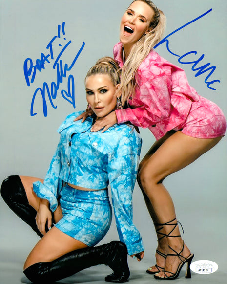 Natalya Neidhart & Lana dual signed 8x10 Photo (w/ JSA)
