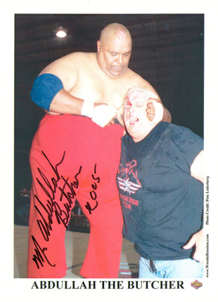 Abdullah The Butcher signed 8x10 Photo
