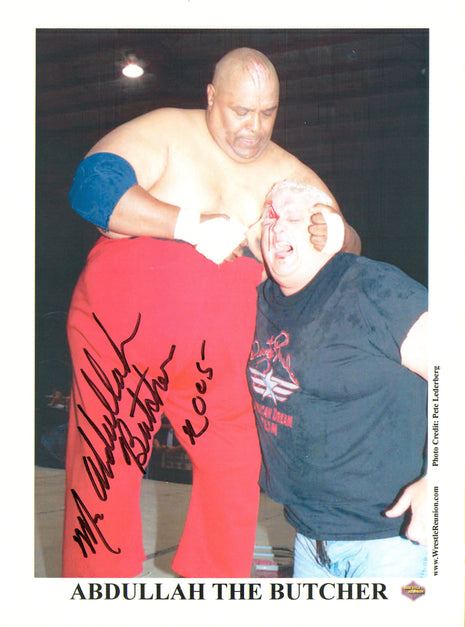 Abdullah The Butcher signed 8x10 Photo