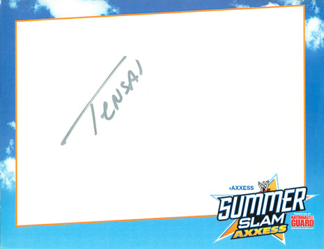 Tensai signed WWE SummerSlam Axxess Placemat