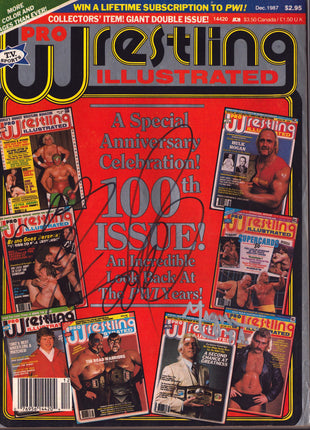 Larry Zbyszko & Magnum TA dual signed Pro Wrestling Illustrated Magazine December 1987