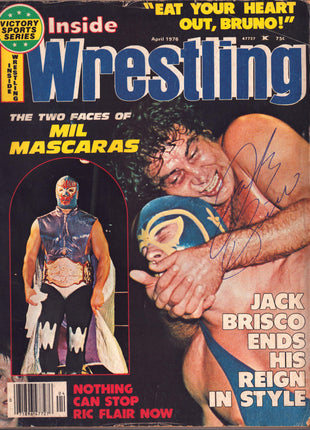 Jack Brisco signed Inside Wrestling Magazine April 1976