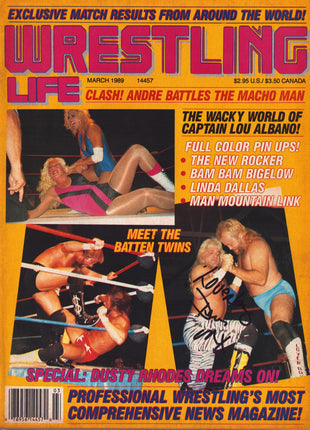 Dennis Condrey signed Wrestling Life Magazine March 1989