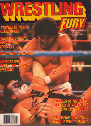 Demolition Ax signed Wrestling Fury Magazine February 1989