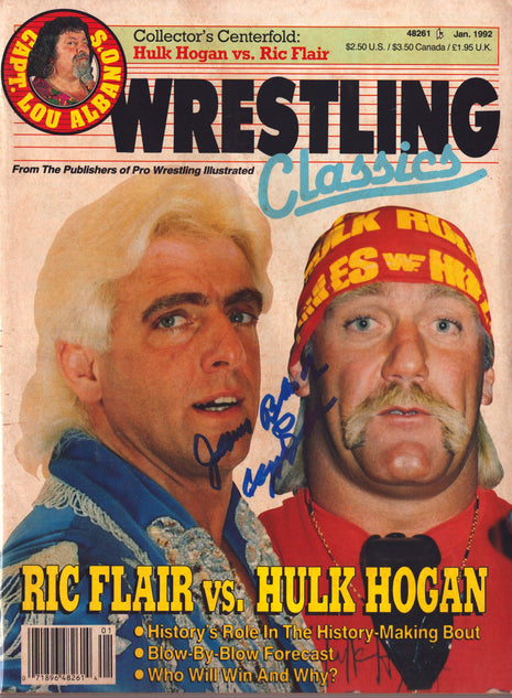 Captain Lou Albano signed Wrestling Classics Magazine January 1992