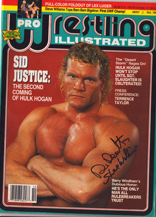 Steve Williams signed Pro Wrestling Illustrated Magazine October 1991