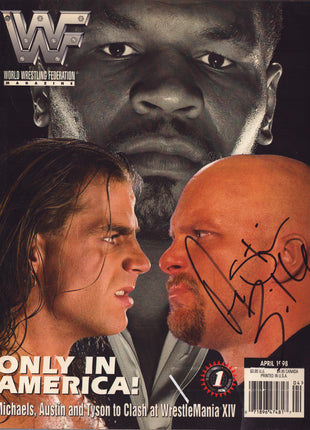 Stone Cold Steve Austin signed WWF Magazine April 1998