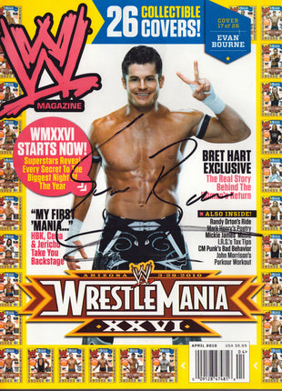 Evan Bourne signed WWE Magazine April 2010