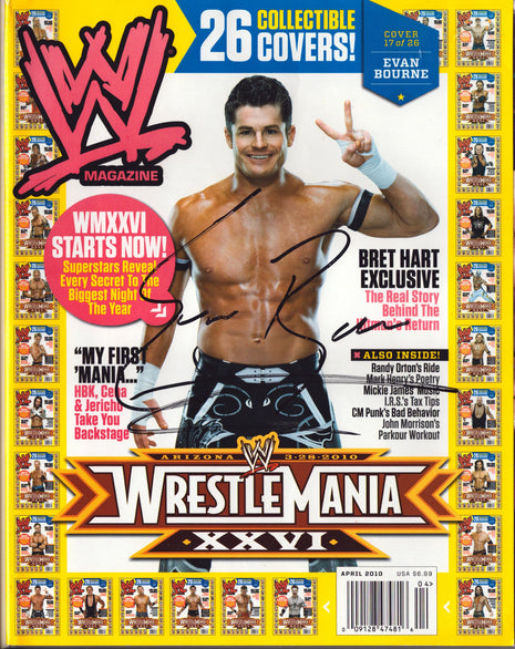 Evan Bourne signed WWE Magazine April 2010