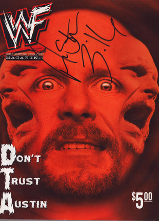 Stone Cold Steve Austin signed WWF Magazine October 2001