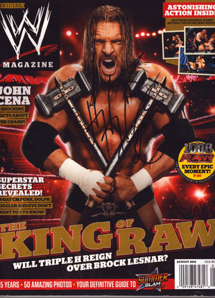 Triple H signed WWE Magazine August 2012