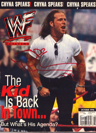 Shawn Michaels signed WWF Magazine October 1998