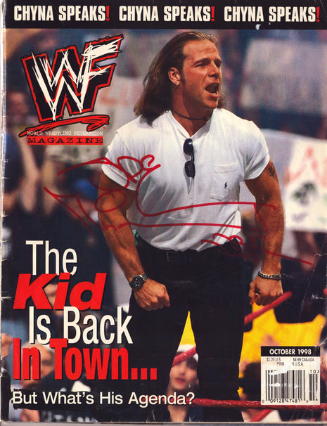 Shawn Michaels signed WWF Magazine October 1998