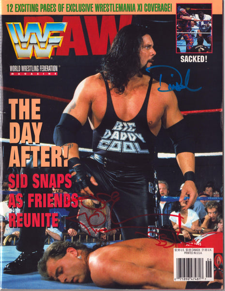 Shawn Michaels & Diesel dual signed WWF Magazine June 1995