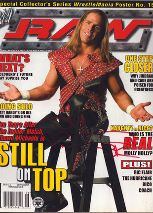 Shawn Michaels signed WWE RAW Magazine February 2004