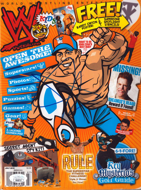 John Cena signed Kids WWE Magazine July 2010 (w/ JSA)