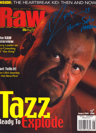 Tazz signed WWF RAW Magazine August 2000