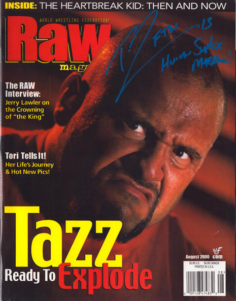 Tazz signed WWF RAW Magazine August 2000