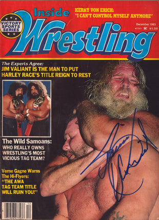 Jimmy Valiant signed Inside Wrestling Magazine December 1983